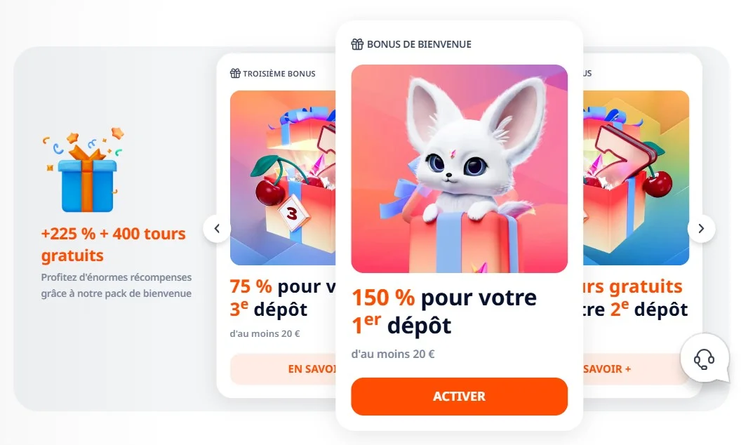 Bonus de bienvenue